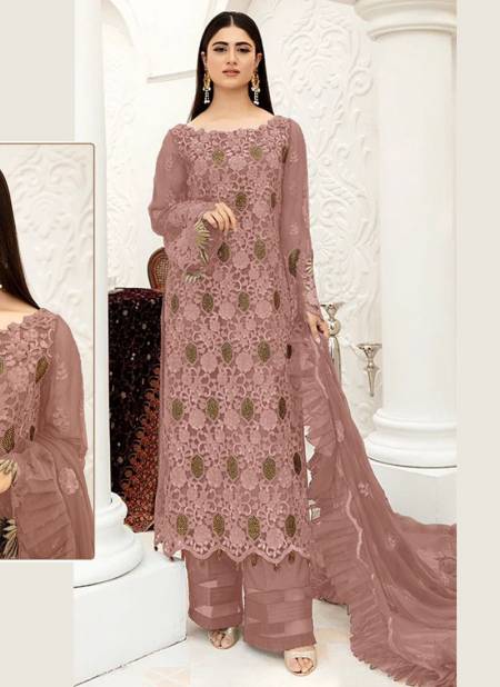 Brown Colour RAMSHA 510 NX Fancy Festive Wear Designer Pakistani Salwar Suit Collection R-510-C